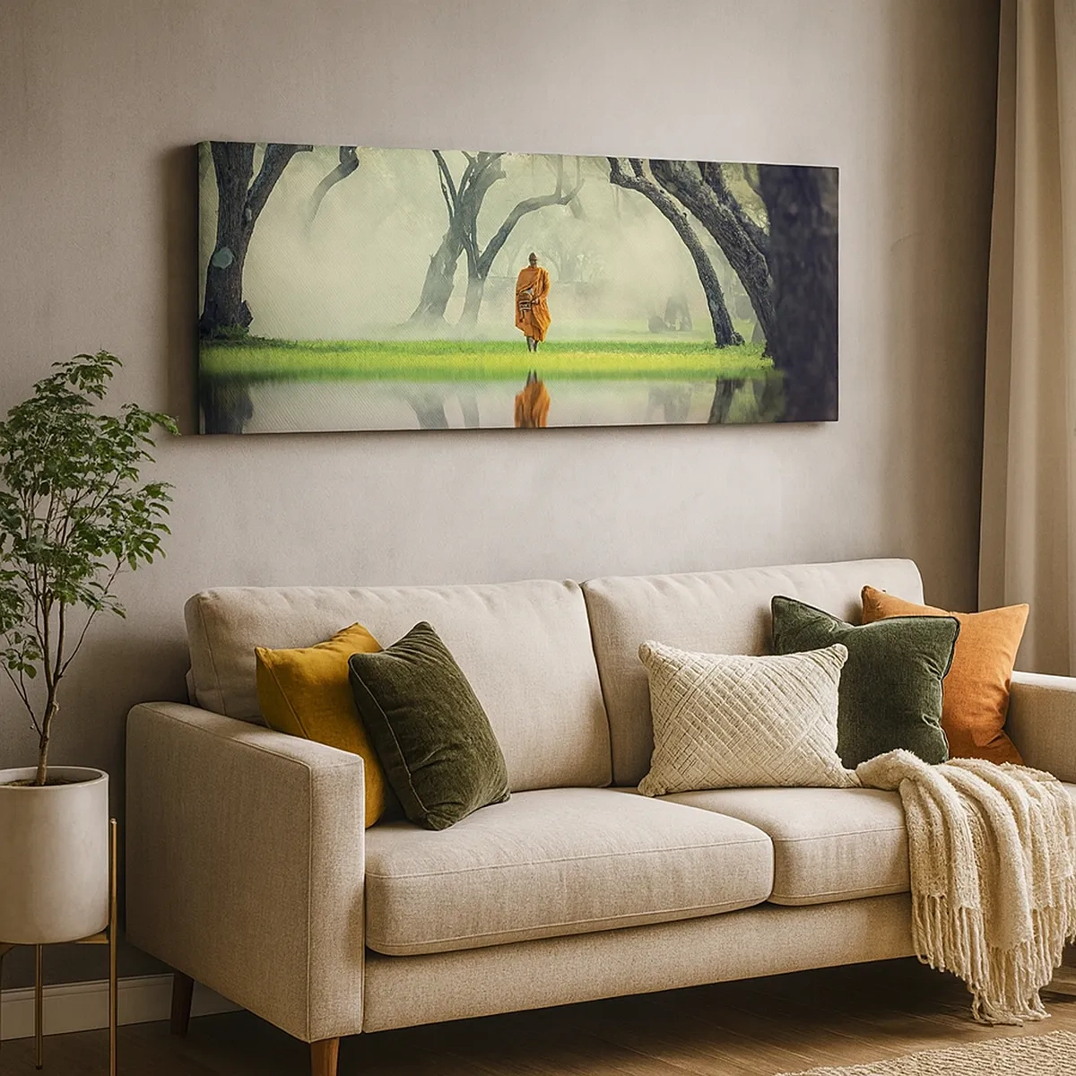 Quadro em tela - A caminho da iluminação - 30x30 cm