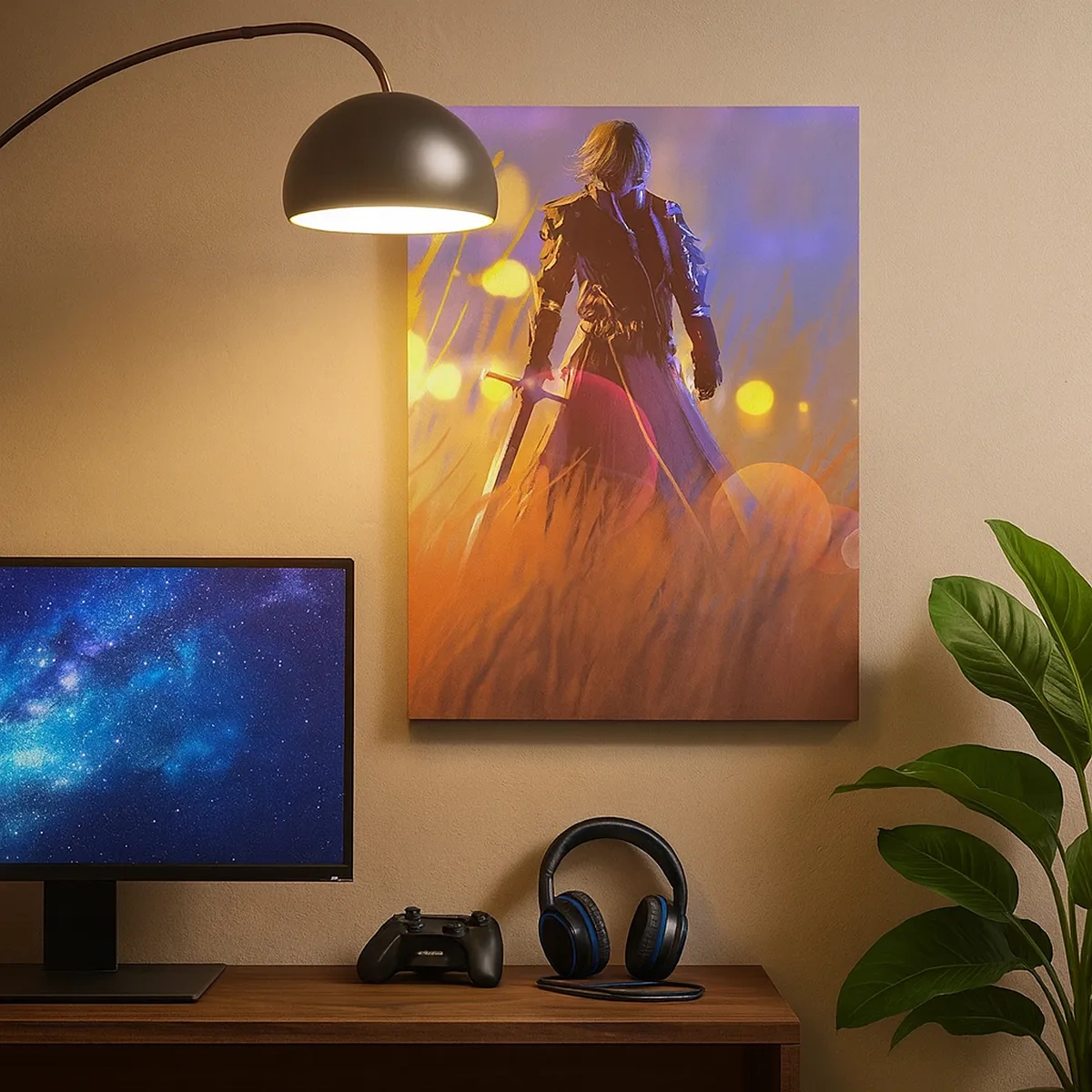 Quadro em tela - Cavaleiro errante - 50x70 cm