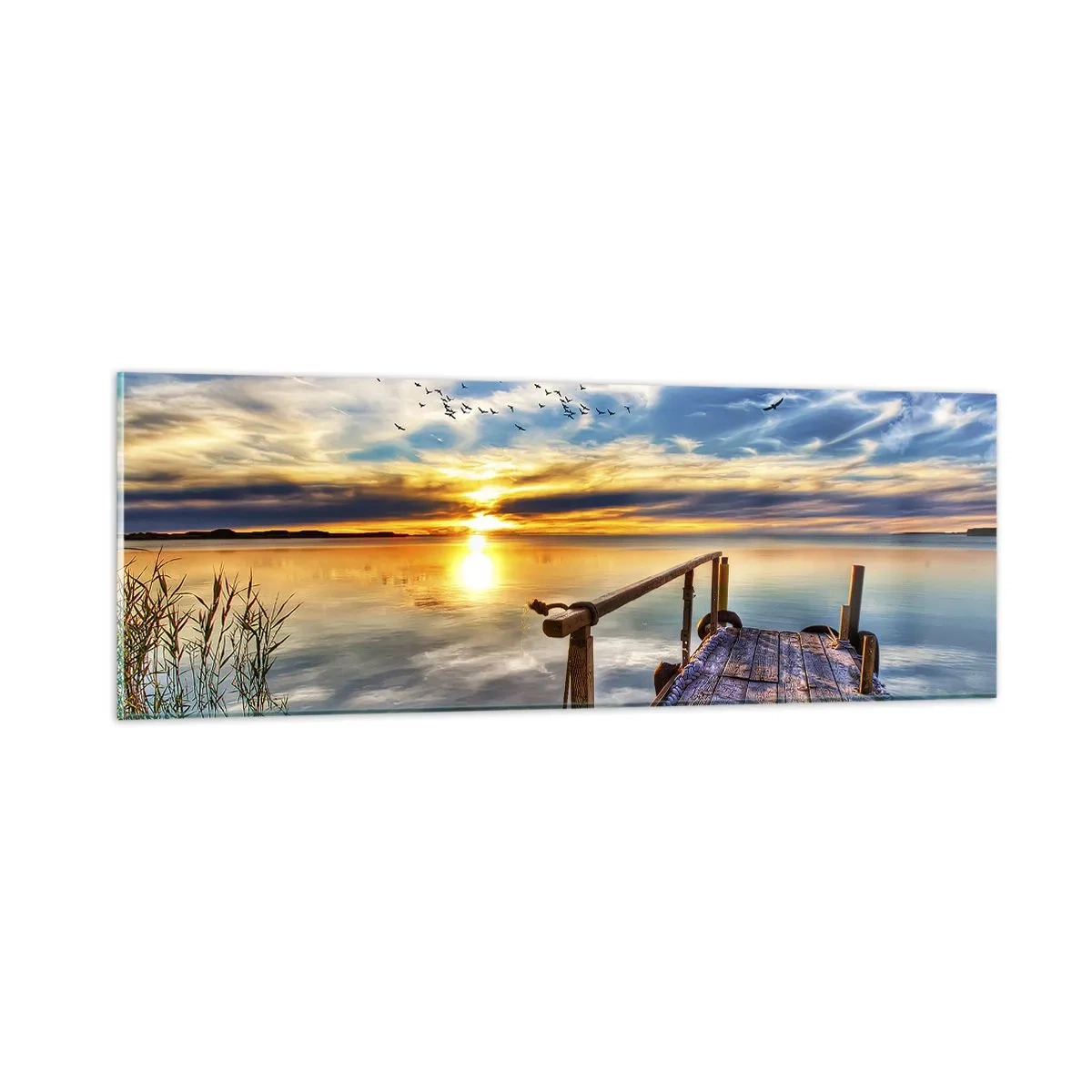 Quadro em vidro - O vento descansa - 90x30 cm