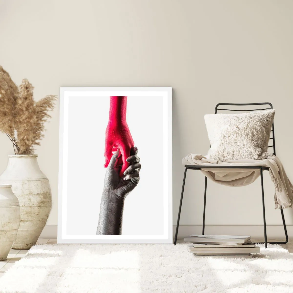 Pôster em moldura branca - Juntos, mas diferentes - 50x70 cm