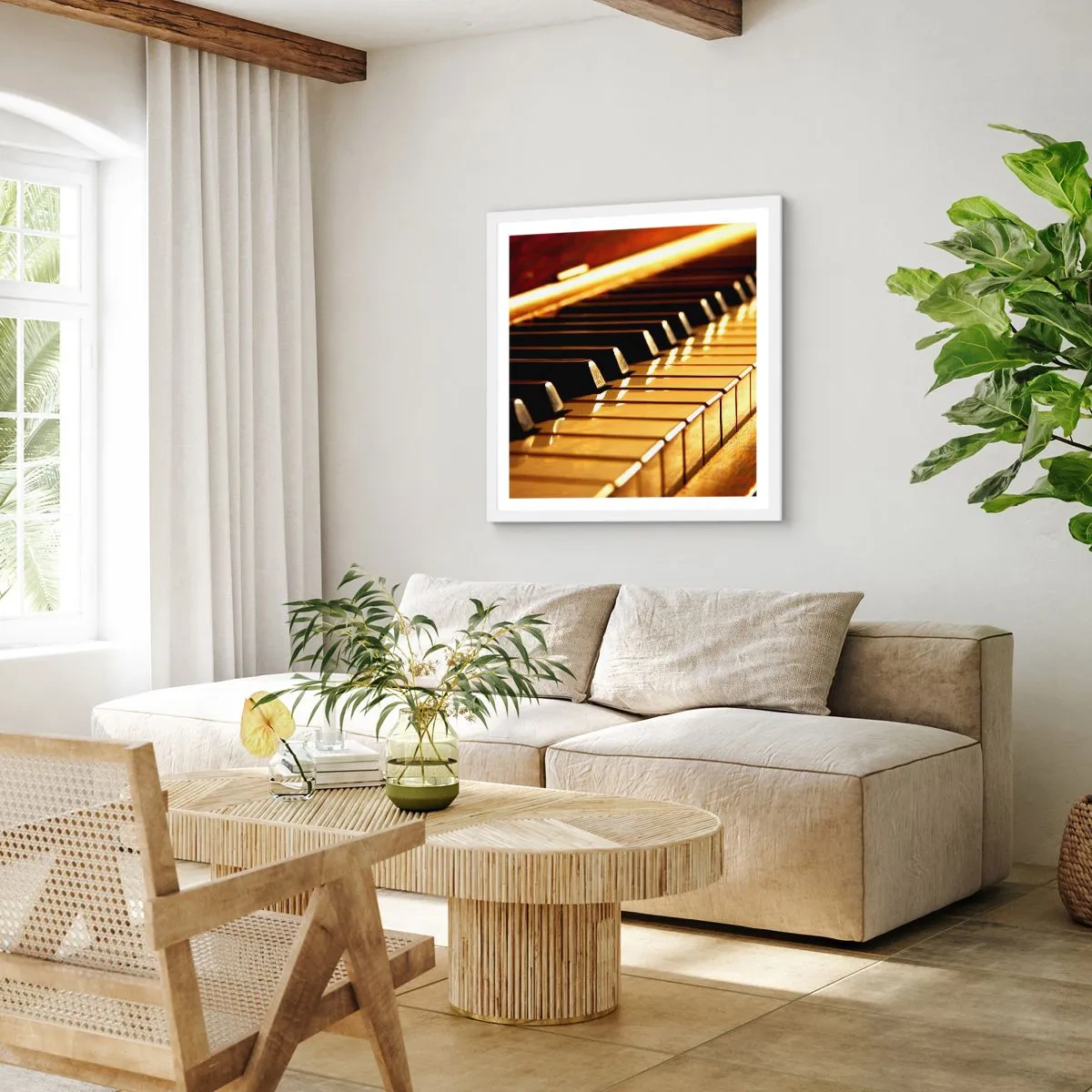 Pôster em moldura branca - Infinitas possibilidades  - 40x40 cm