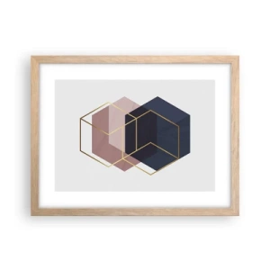 Pôster com moldura de carvalho claro - O poder da simplicidade - 40x30 cm
