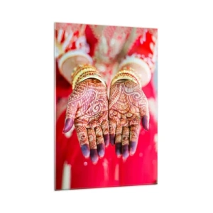 Quadro em vidro - Pronto para alcançar a felicidade - 80x120 cm