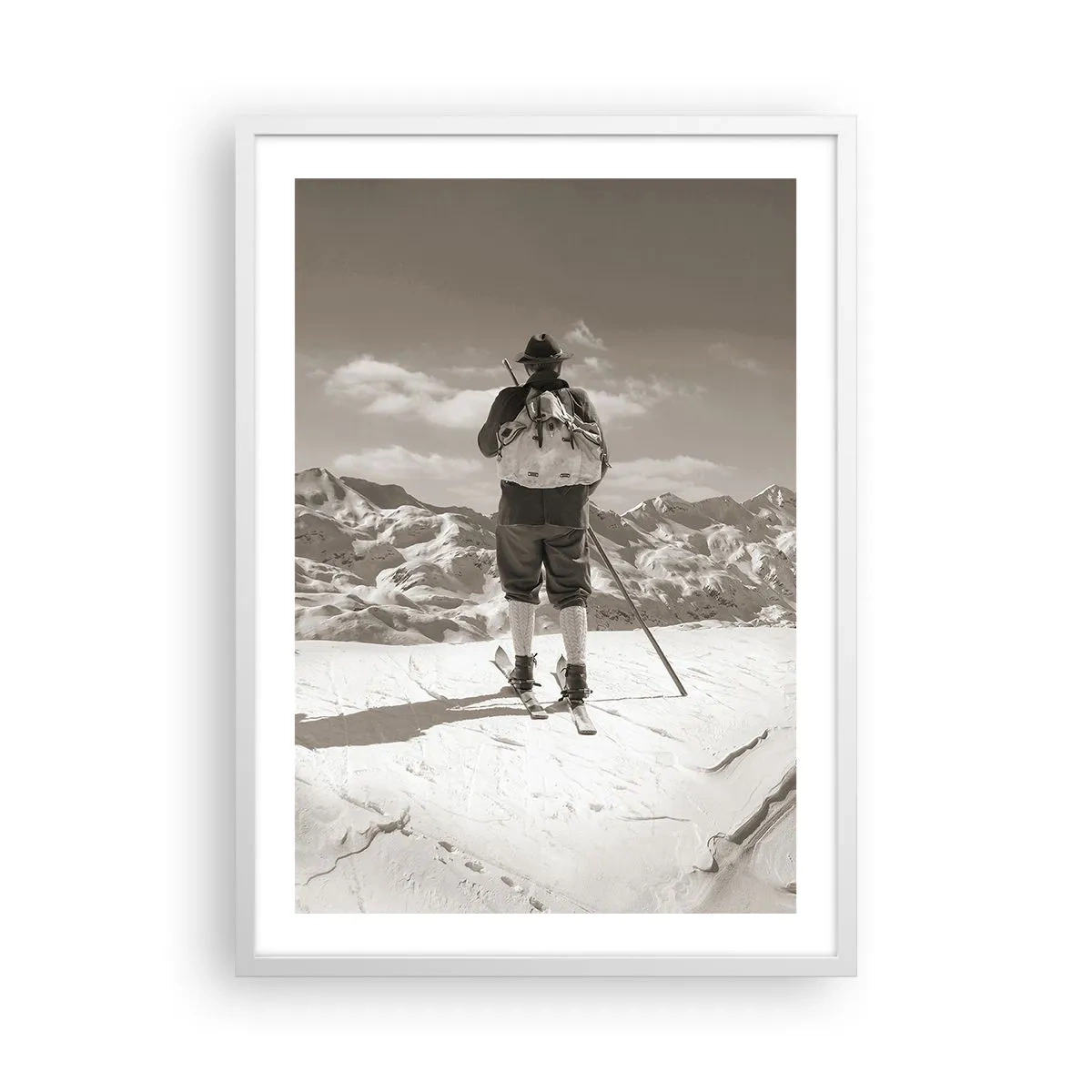 Pôster em moldura branca - E as montanhas são as mesmas - 50x70 cm