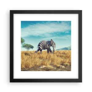 Pôster com moldura preta - Cinza não está mais na moda - 30x30 cm