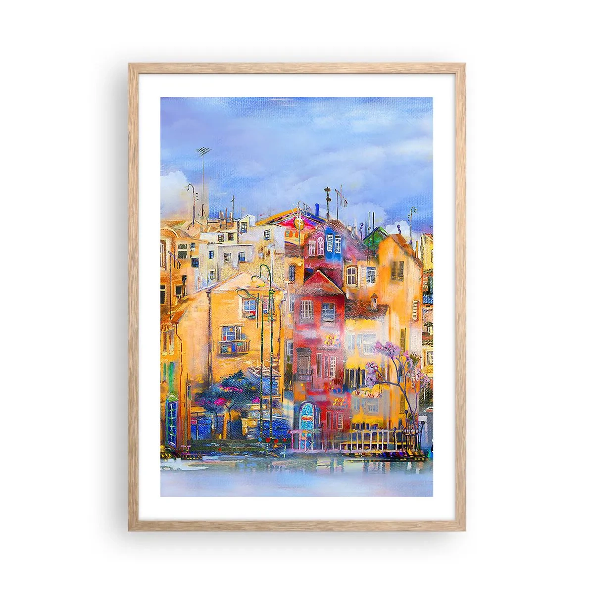 Pôster com moldura de carvalho claro - Estamos juntos - 50x70 cm