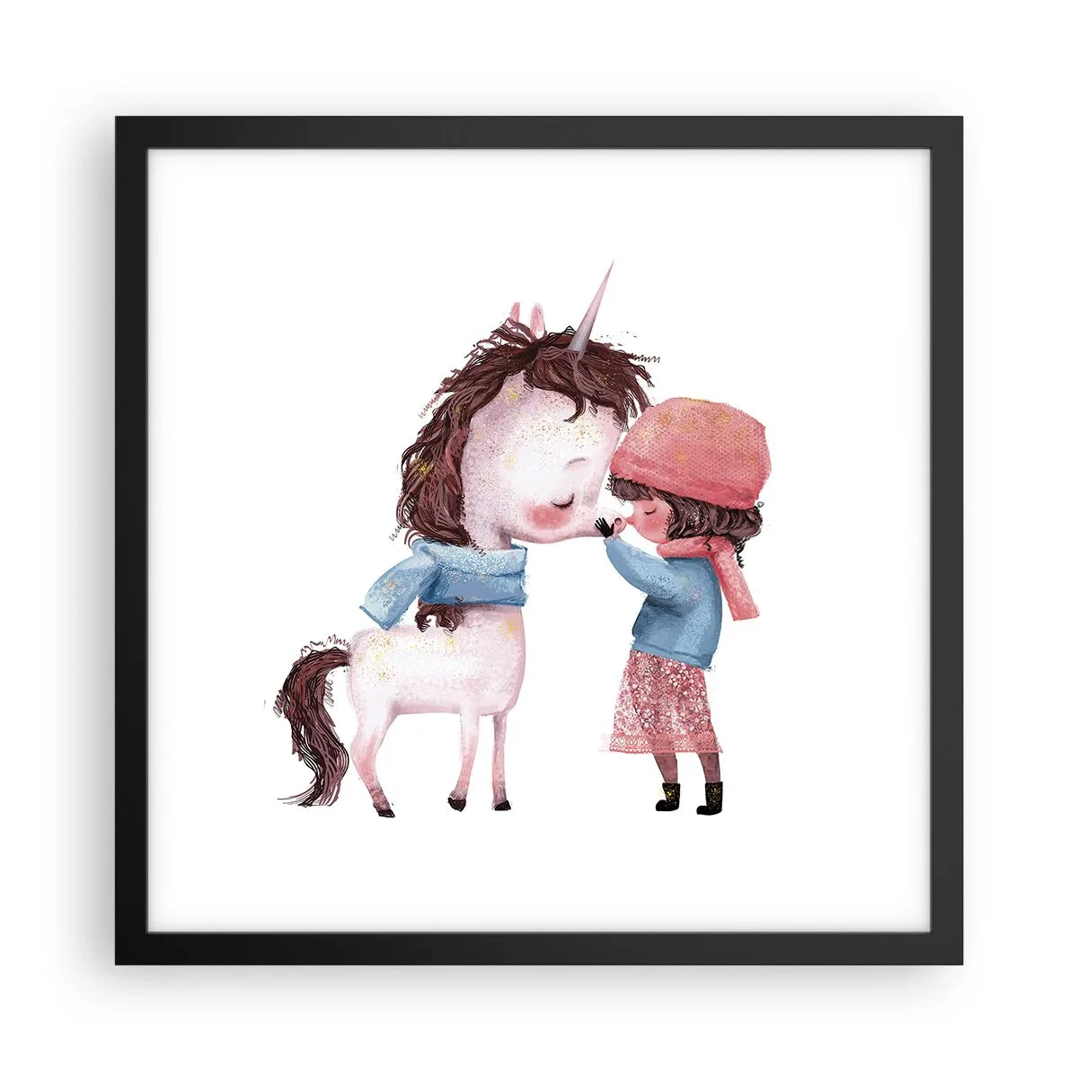 Pôster com moldura preta - Conto do inverno - 40x40 cm