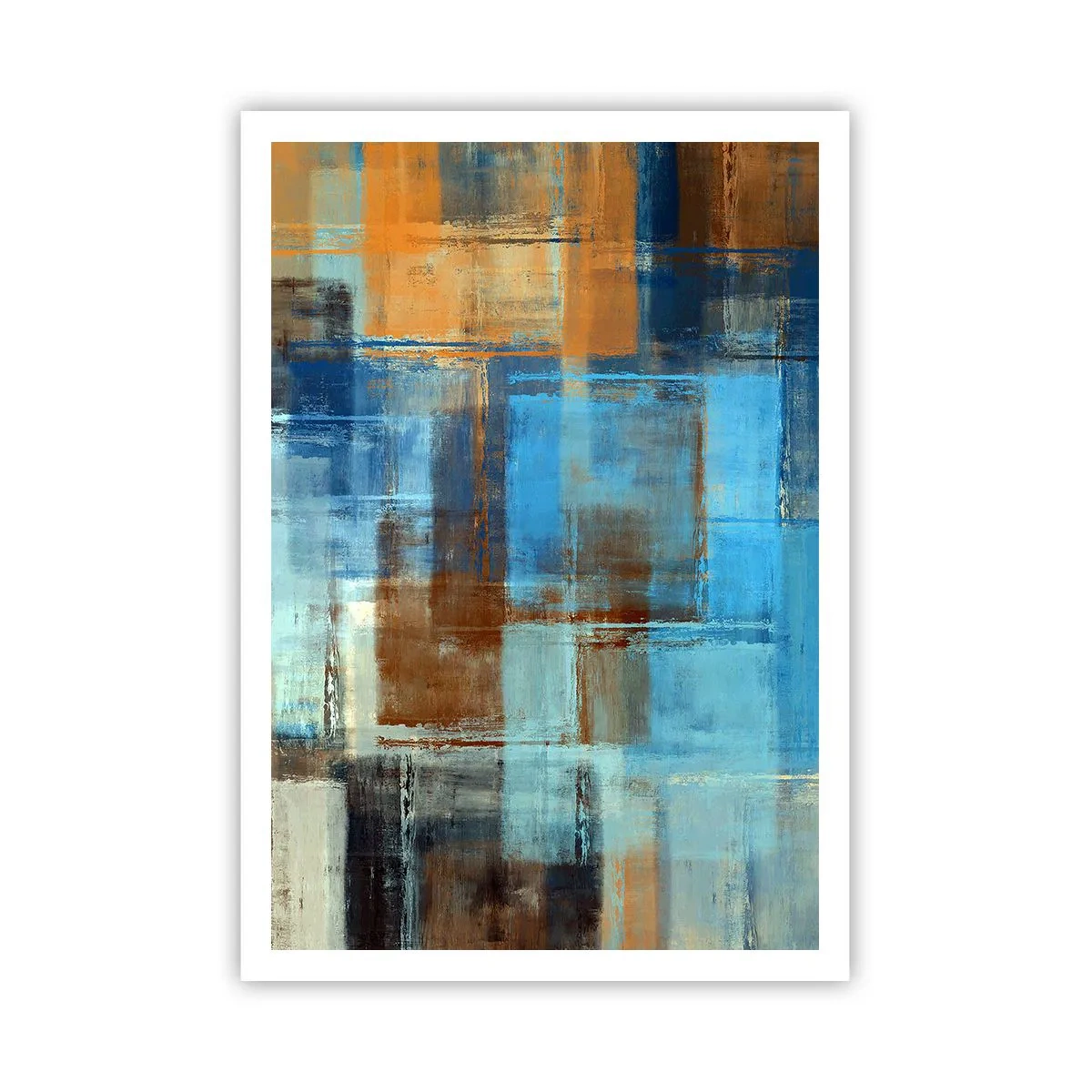 Pôster - Através da cortina azul - 70x100 cm