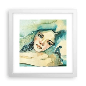 Pôster em moldura branca - Am I blue? - 30x30 cm