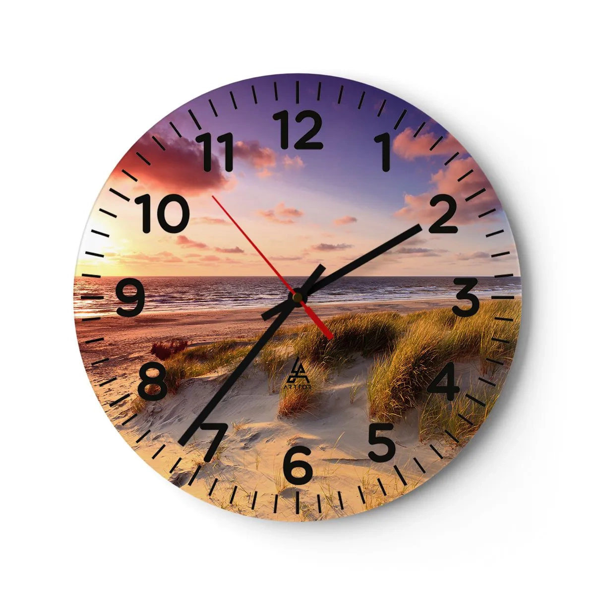 Relógio de parede - Relógio em vidro - Ar com cheiro de verão - 30x30 cm