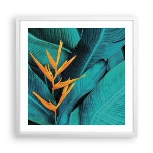 Pôster em moldura branca - Flor do Éden - 50x50 cm