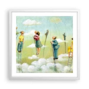 Pôster em moldura branca - Por trás do seu sonho - 50x50 cm