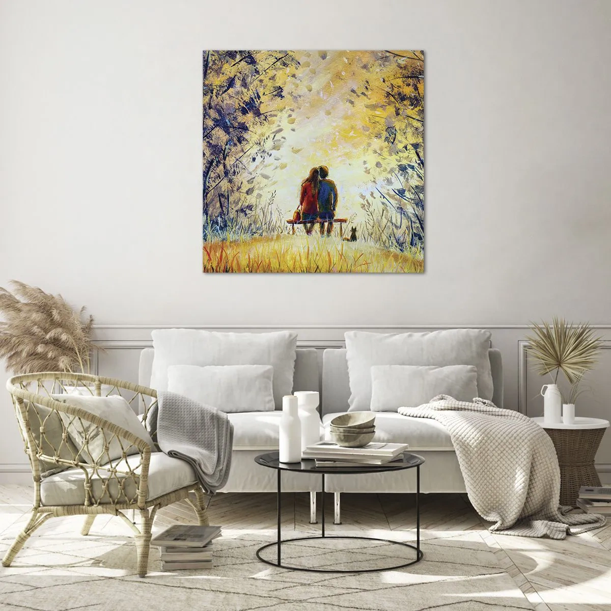 Quadro em vidro - Um momento mágico - 40x40 cm