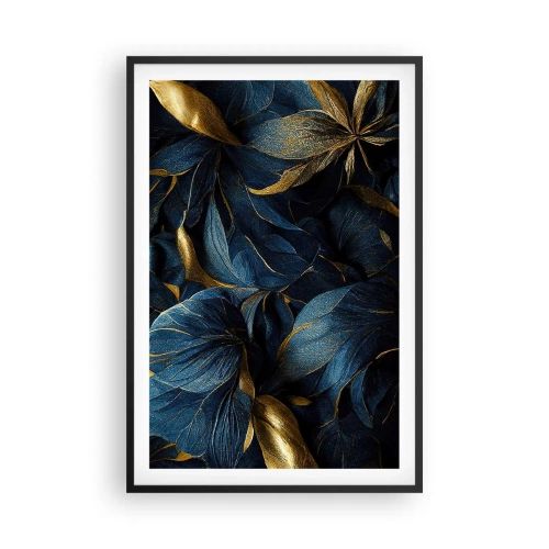 Pôster com moldura preta - Forrado com ouro - 61x91 cm