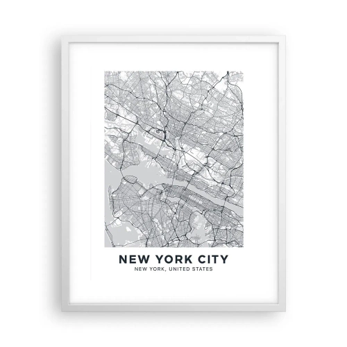 Pôster em moldura branca - Anatomia de uma metrópole - 40x50 cm