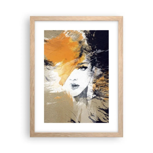 Pôster com moldura de carvalho claro - E fez-se a luz - 30x40 cm