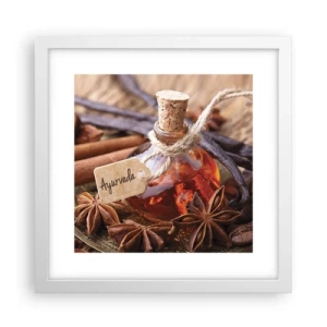 Pôster em moldura branca - Rumo à unidade do corpo e do espírito - 30x30 cm