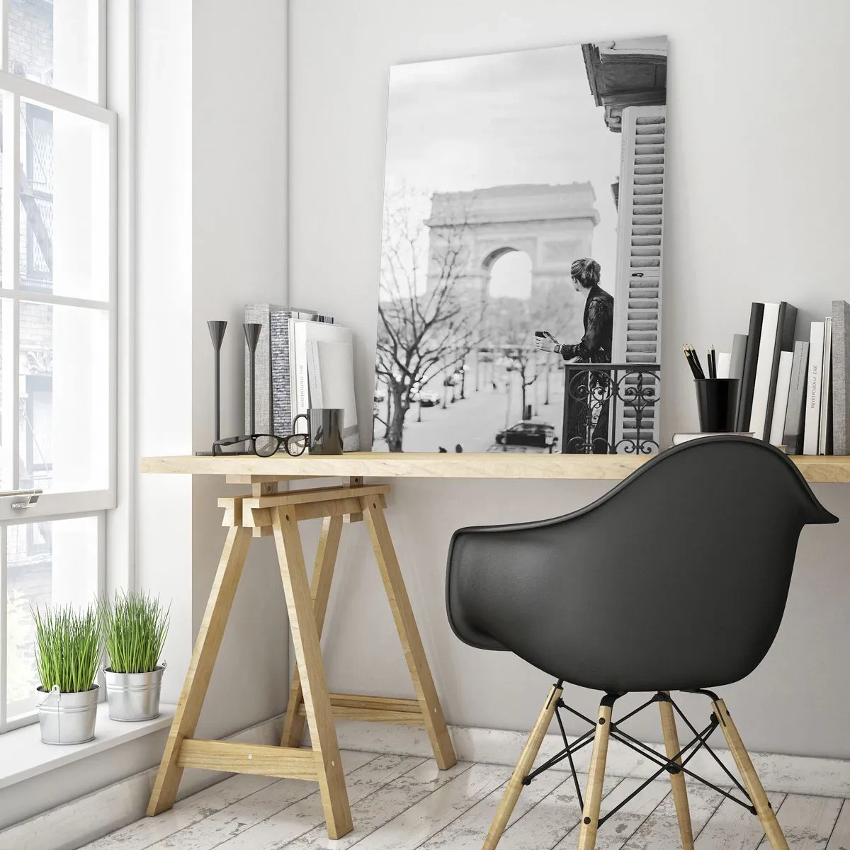 Quadro em vidro - Quarto com vista - 80x120 cm