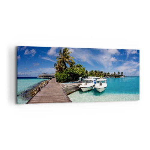 Quadro em tela - No entanto, o paraíso existe - 120x50 cm