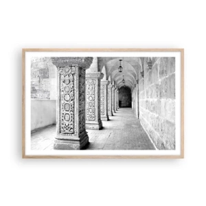 Pôster com moldura de carvalho claro - E para onde...? - 91x61 cm