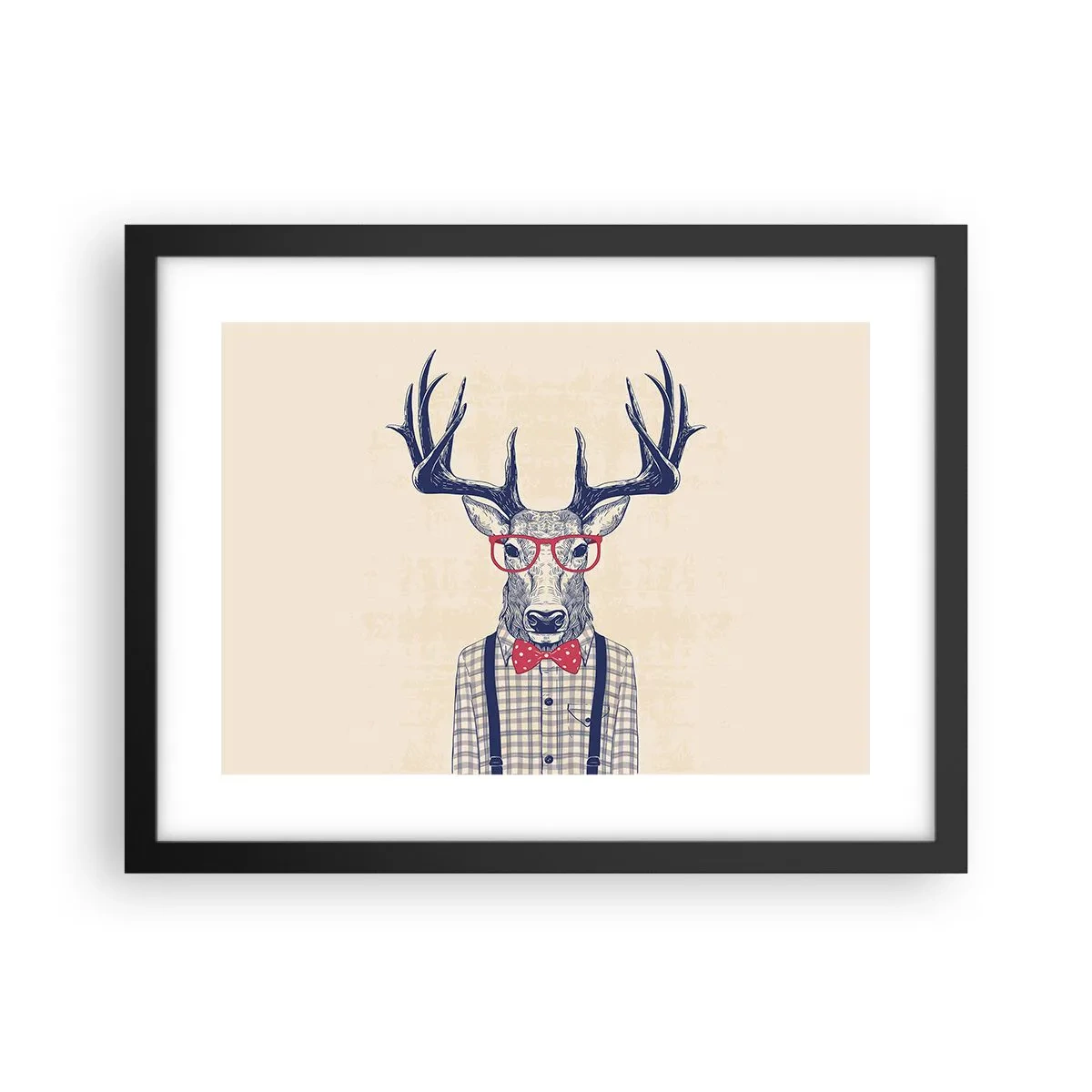 Pôster com moldura preta - Extravagância engraçada - 40x30 cm