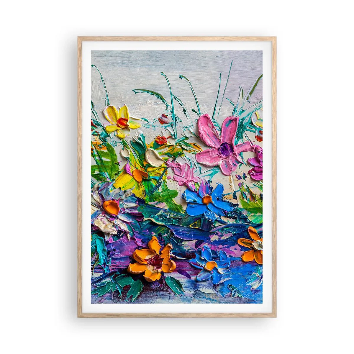 Pôster com moldura de carvalho claro - Não é de todo natureza morta - 70x100 cm