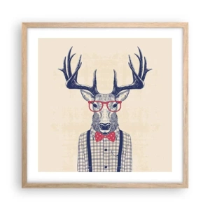 Pôster com moldura de carvalho claro - Extravagância engraçada - 50x50 cm