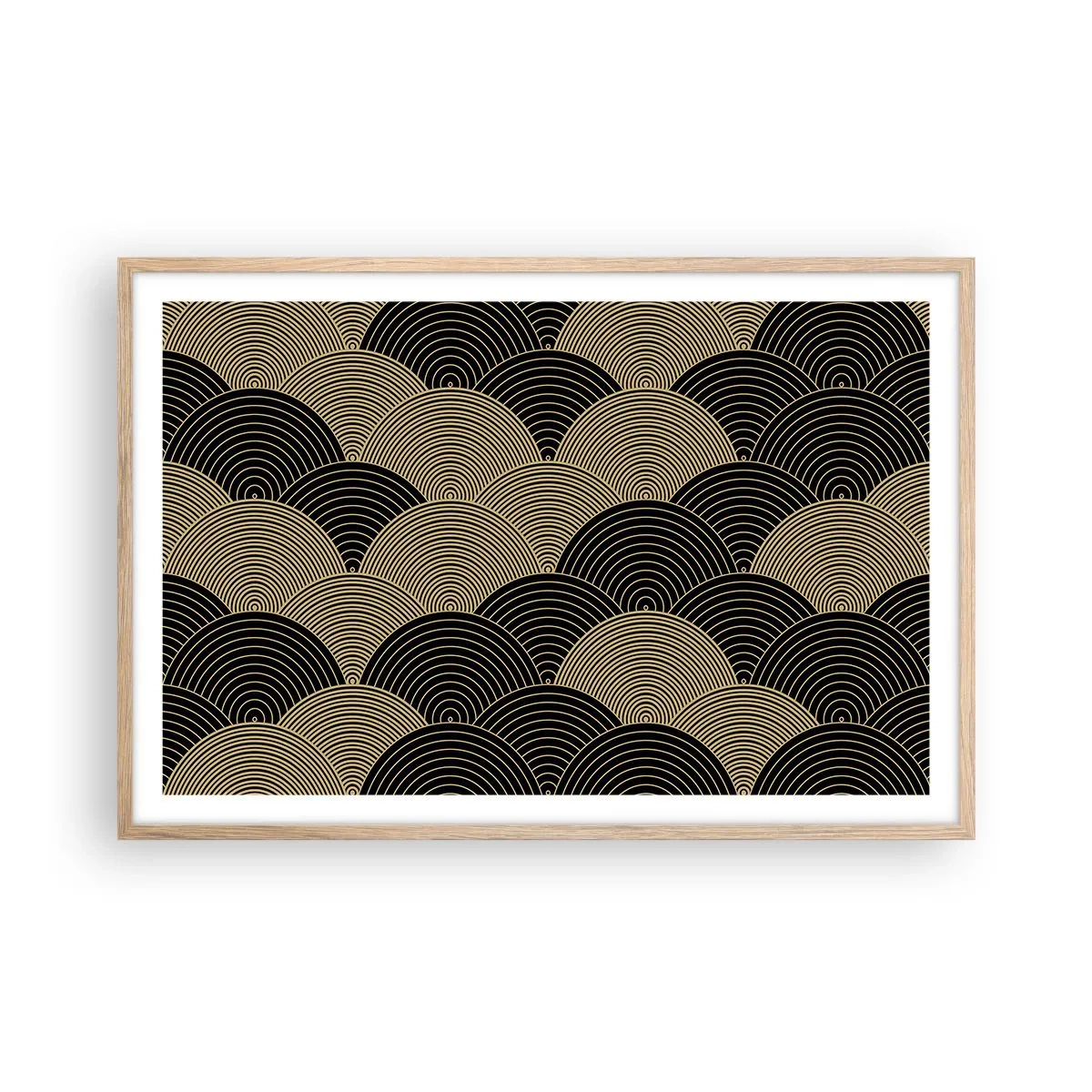 Pôster com moldura de carvalho claro - Unidade na multiplicidade - 91x61 cm