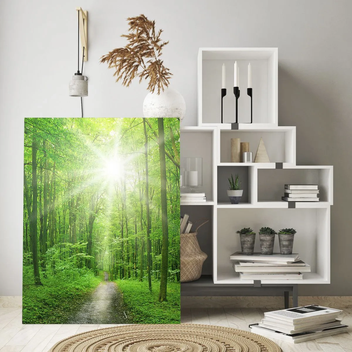 Quadro em vidro - Catedral Verde - 50x70 cm