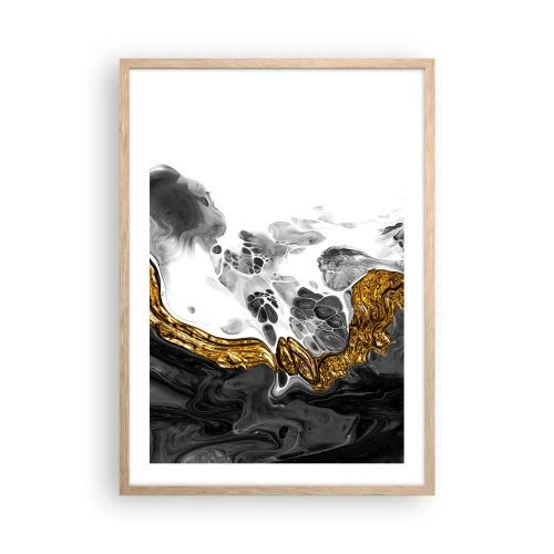 Pôster com moldura de carvalho claro - Composição orgânica - 50x70 cm