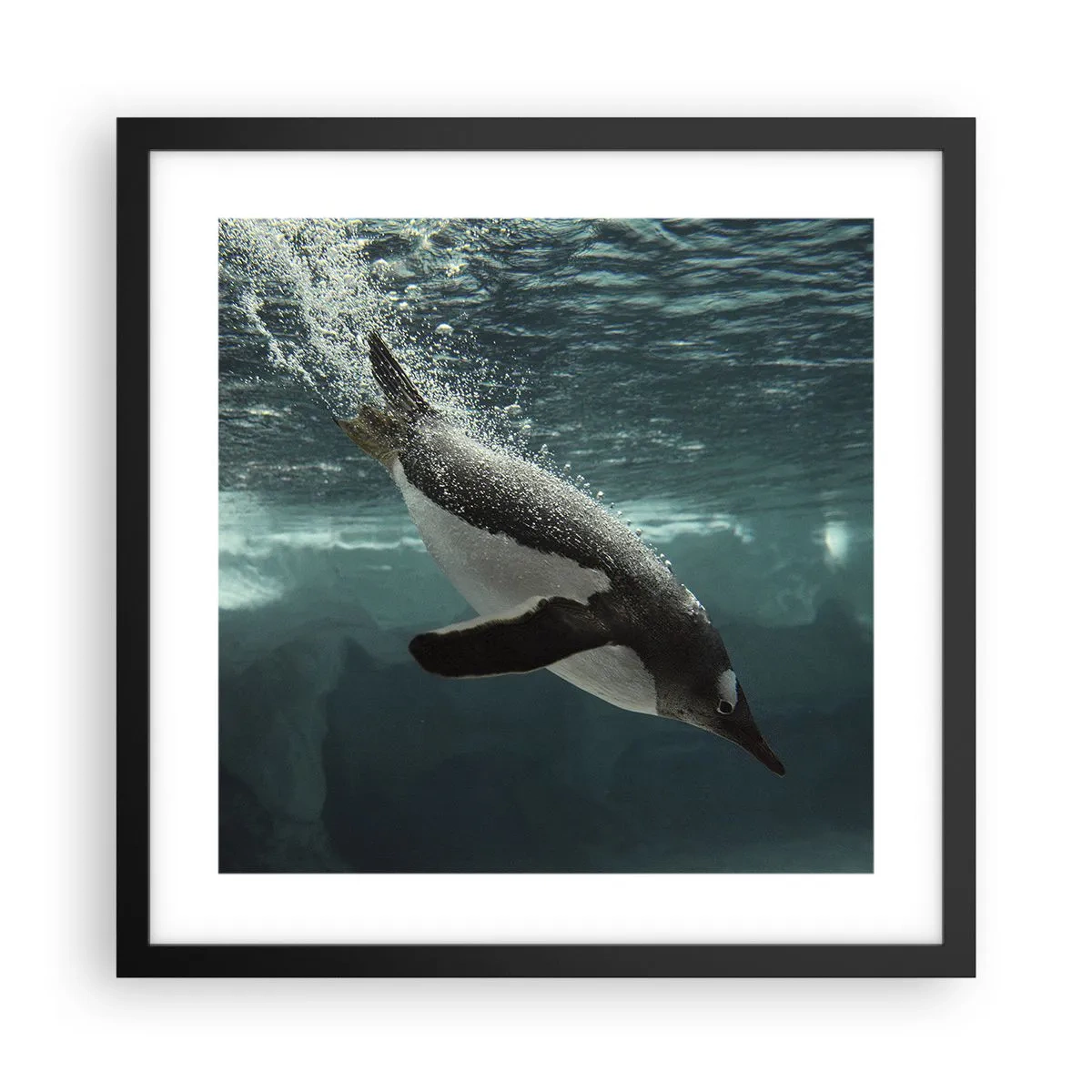 Pôster com moldura preta - Bem-vindo ao meu mundo - 40x40 cm