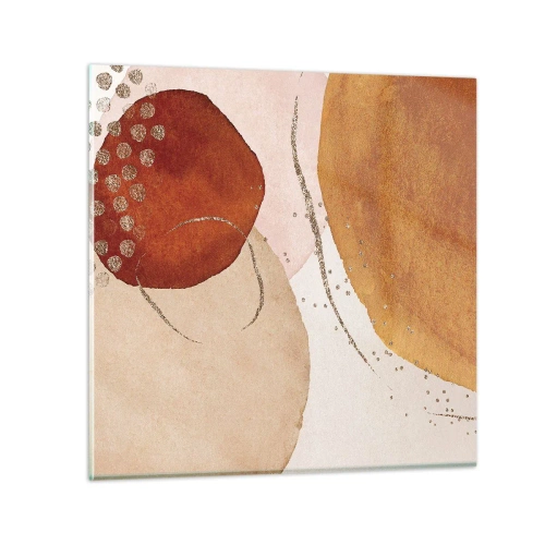 Quadro em vidro - Redondeza e movimento - 40x40 cm