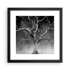 Pôster com moldura preta - Primitivo e sagrado - 30x30 cm