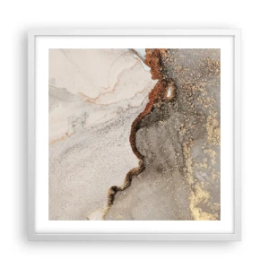 Pôster em moldura branca - No limite das cores - 50x50 cm