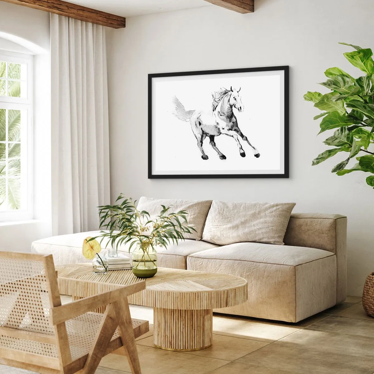 Pôster com moldura preta - Alma Indomável - 91x61 cm