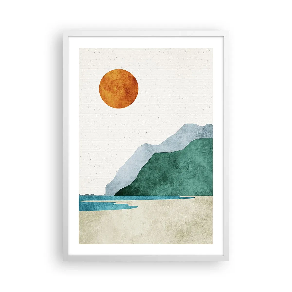 Pôster em moldura branca - Paisagem como deveria ser - 50x70 cm