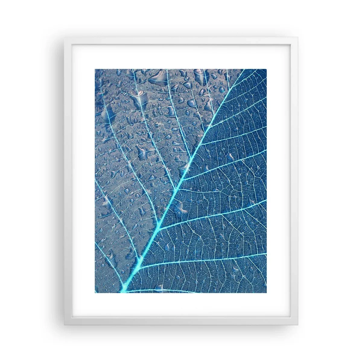 Pôster em moldura branca - A vida em azul - 40x50 cm