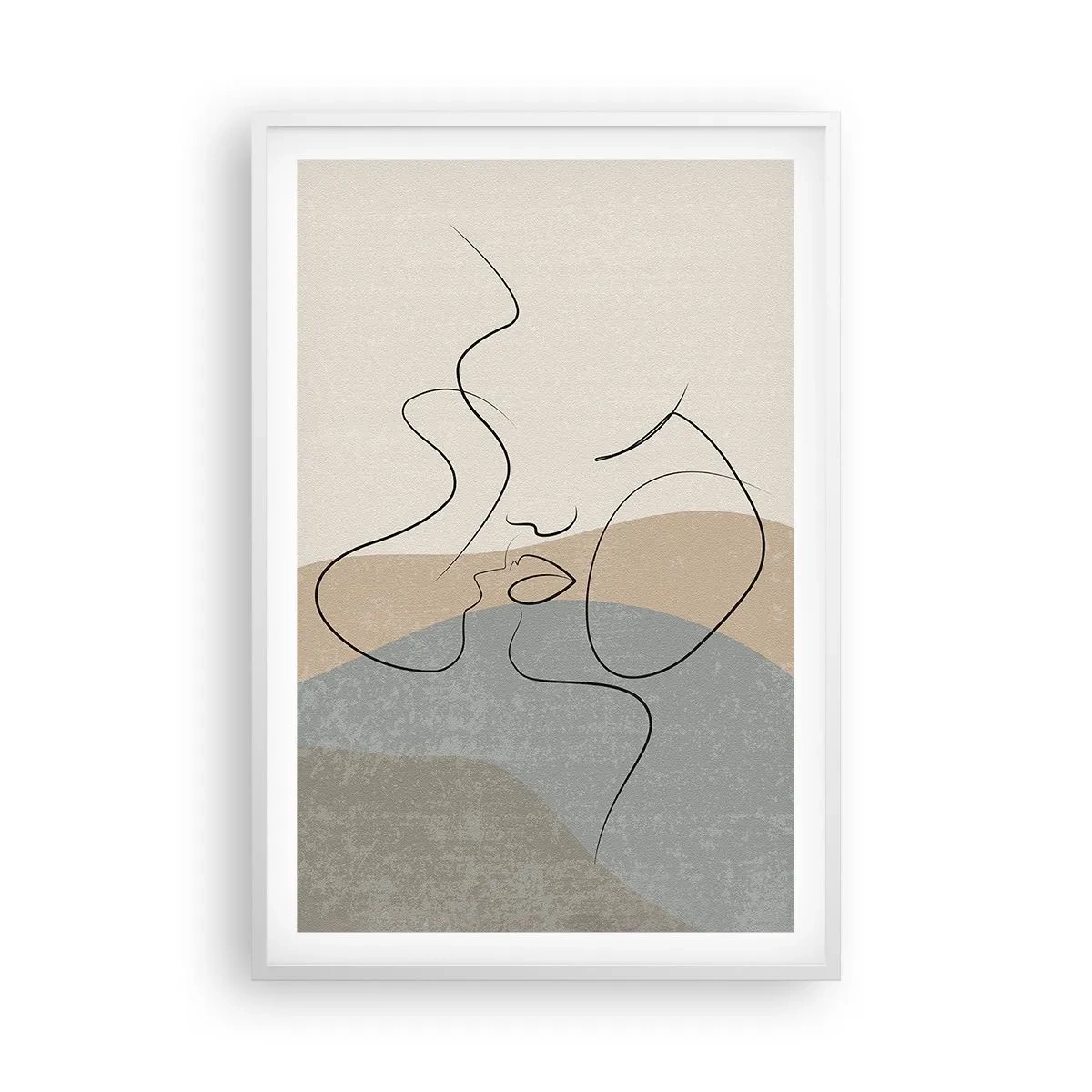 Pôster em moldura branca - Como uma pincelada - 61x91 cm