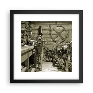 Pôster com moldura preta - No depósito do tio Jorge - 30x30 cm