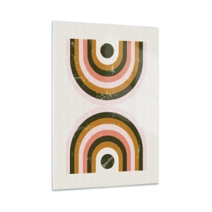 Quadro em vidro - Abstração gêmea - 50x70 cm