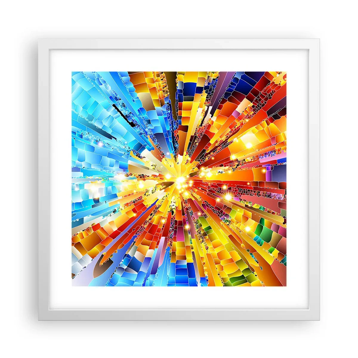 Pôster em moldura branca - In medias res - 40x40 cm