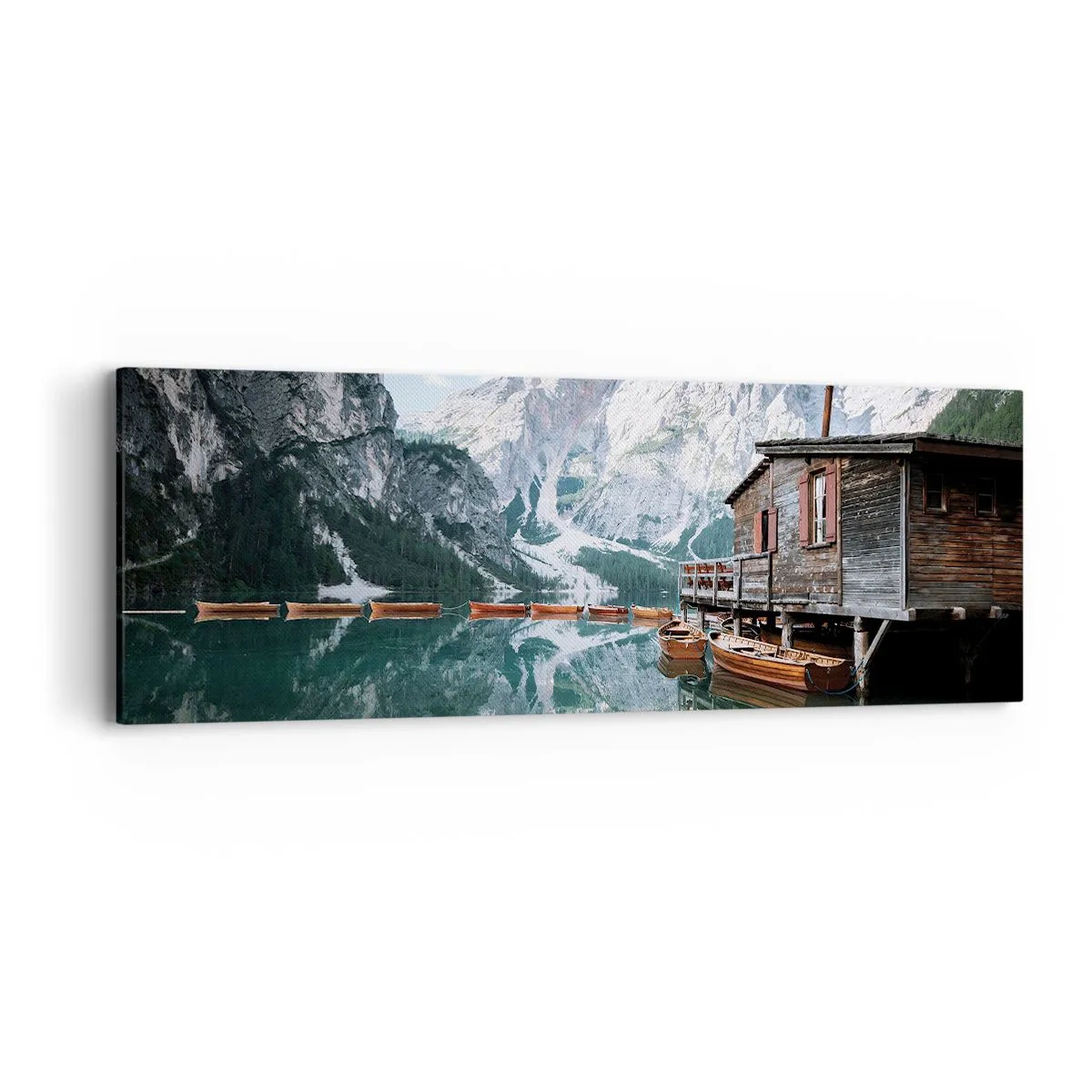 Quadro em tela - Manhã cristalina nas montanhas - 90x30 cm