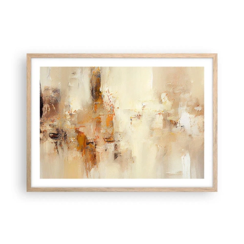 Pôster com moldura de carvalho claro - Alma de âmbar - 70x50 cm