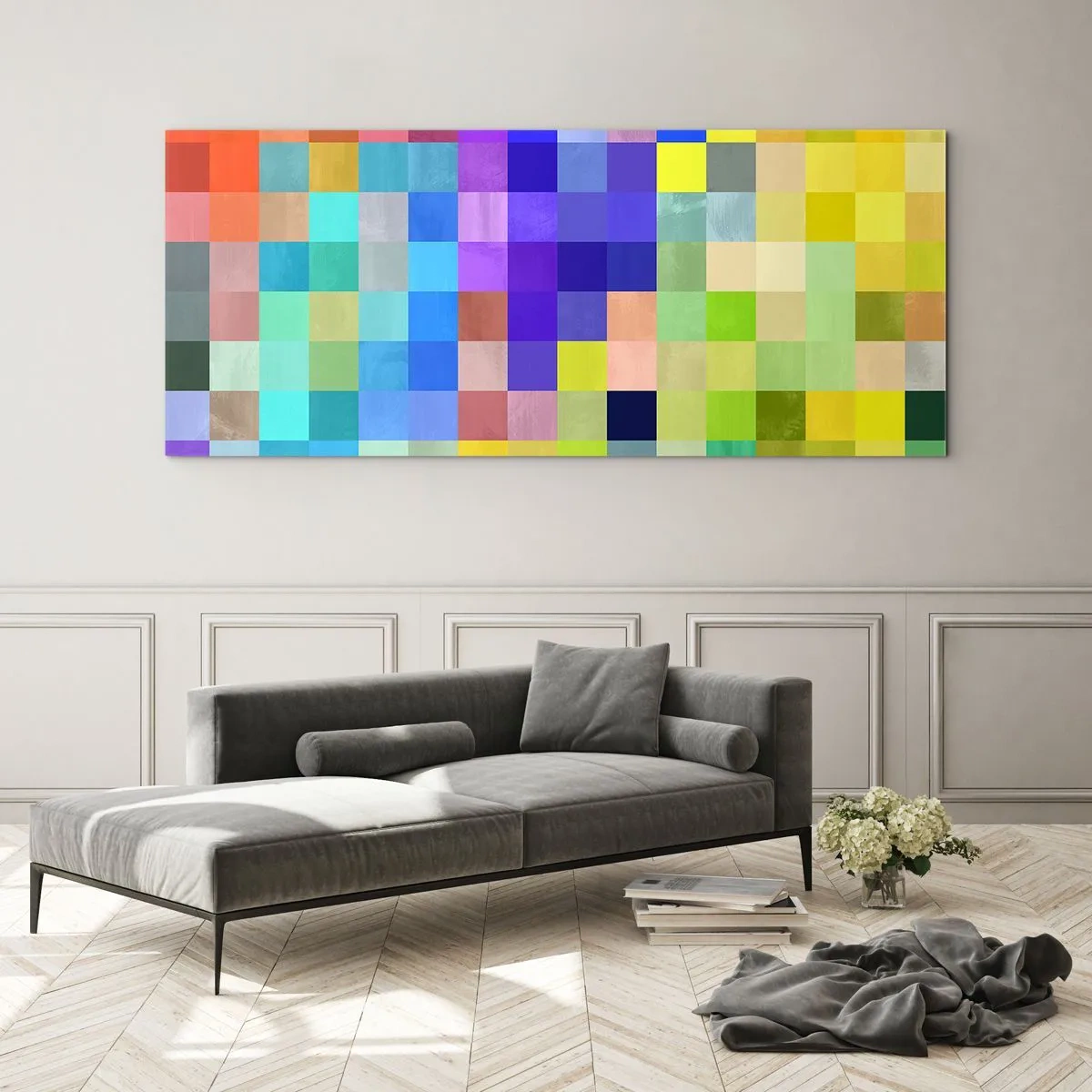 Quadro em vidro - Todos diferentes, todos iguais - 100x40 cm