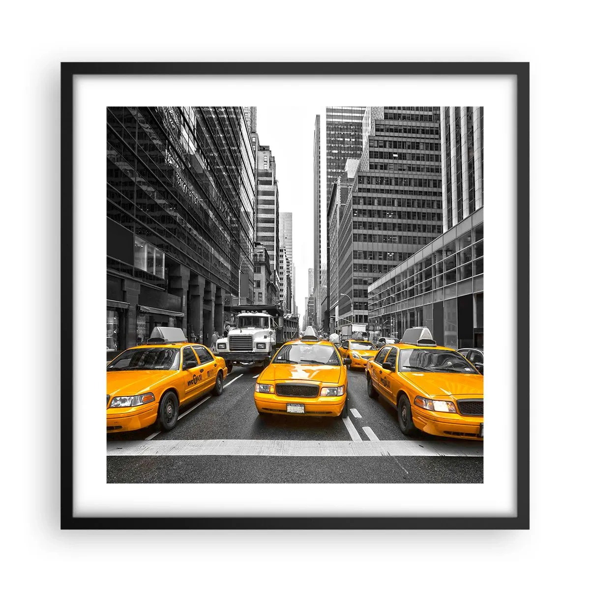 Pôster com moldura preta - Somos a cor da cidade - 50x50 cm