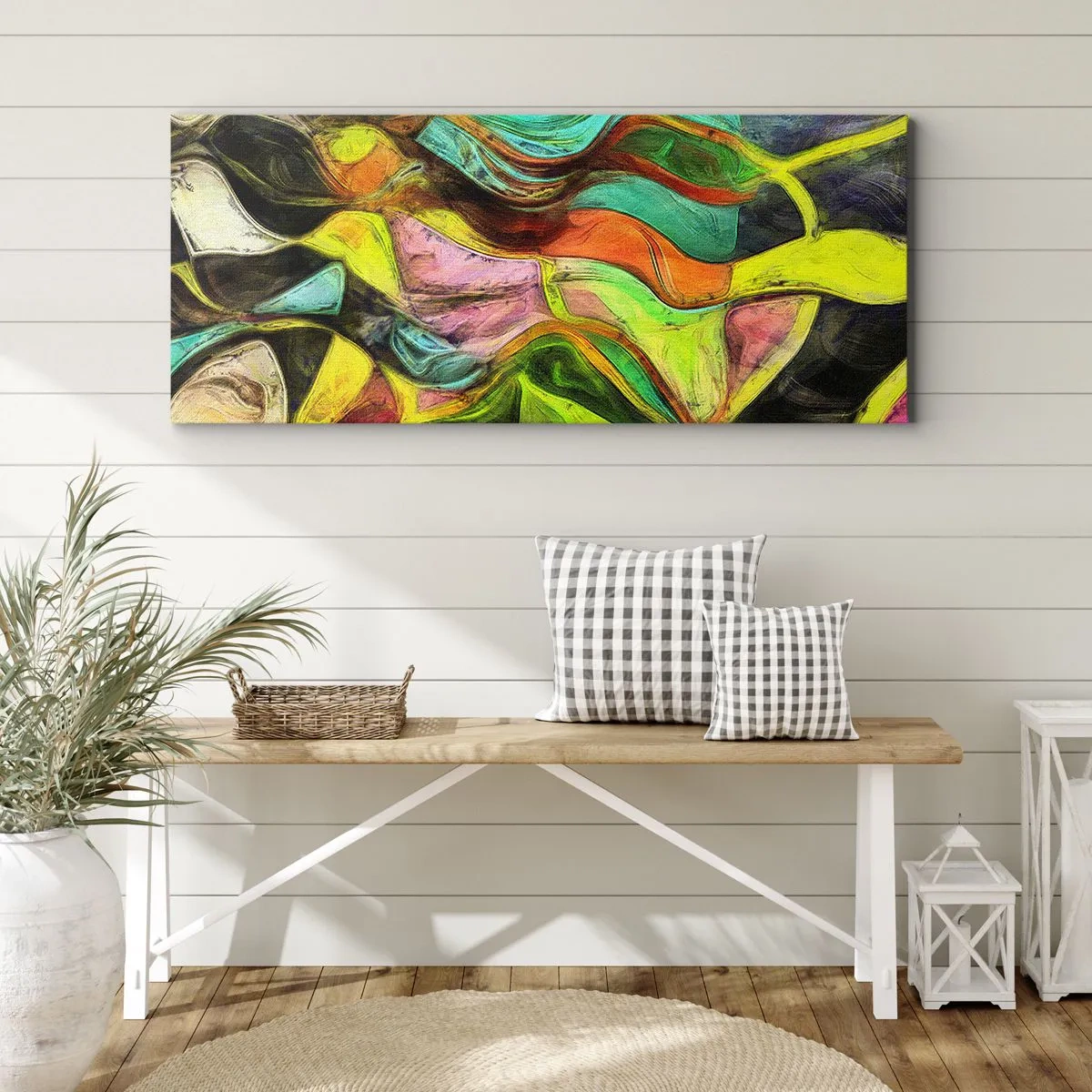 Quadro em tela - O movimento é vida - 100x40 cm