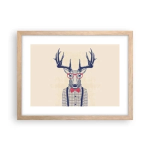 Pôster com moldura de carvalho claro - Extravagância engraçada - 40x30 cm