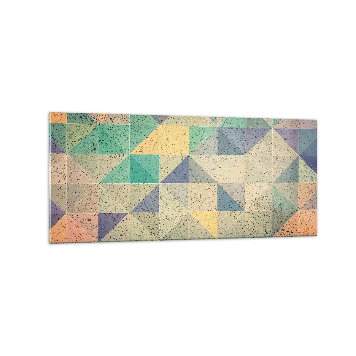 Quadro em vidro - República dos triângulos - 120x50 cm
