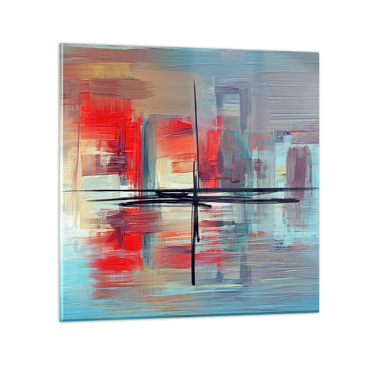 Quadro em vidro - Uma paisagem numa dimensão desconhecida - 40x40 cm