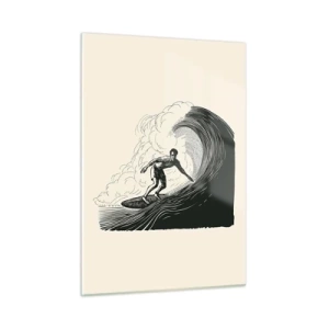 Quadro em vidro - Rei da onda - 50x70 cm